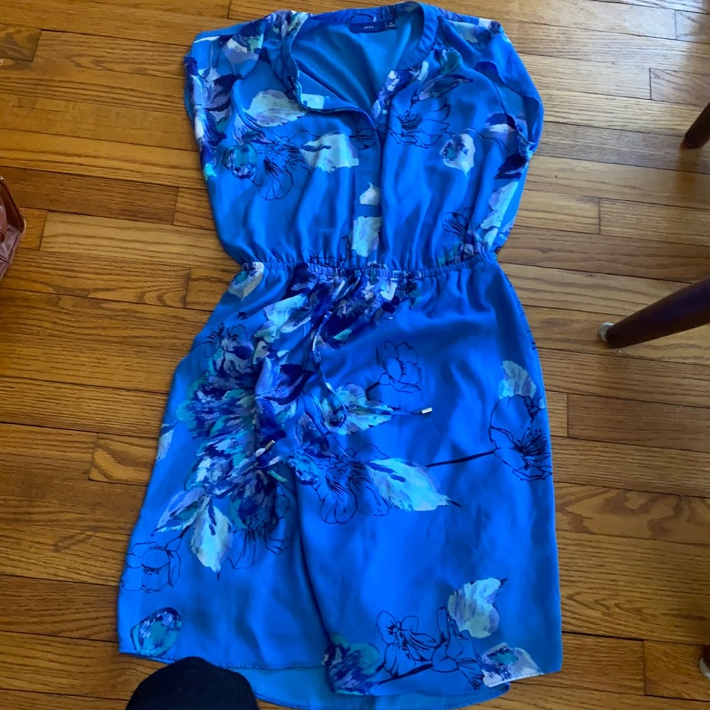 Blue watercolor dress